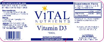 Vital Nutrients Vitamin D3 2000 IU - supplement