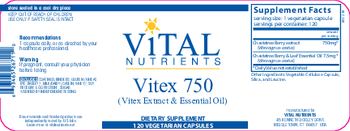 Vital Nutrients Vitex 750 - supplement