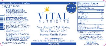 Vital Nutrients Whey Powder 92% Natural Vanilla Flavor - 