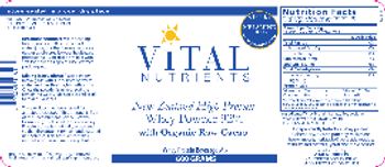 Vital Nutrients Whey Powder 92% with Organic Raw Cacao - 