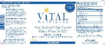 Vital Nutrients Whey Powder 92% - 