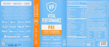 Vital Performance PRE Yuzu Clementine - supplement