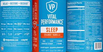 Vital Performance Sleep Orange Vanilla - supplement