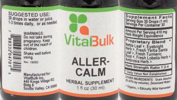 VitalBulk Aller-Calm - herbal supplement