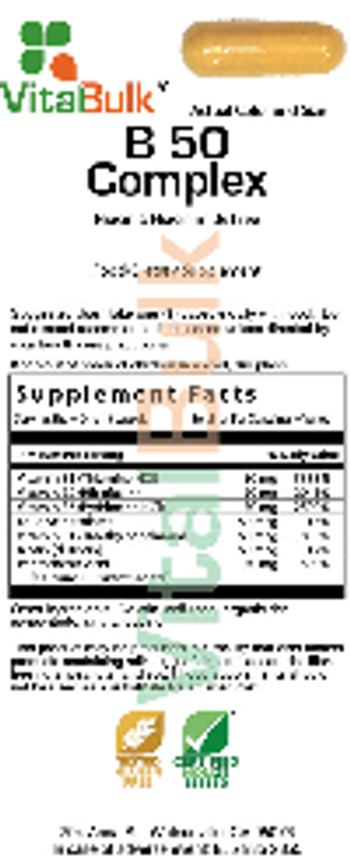 VitalBulk B 50 Complex Niacin & Niacinimide Free - food supplement