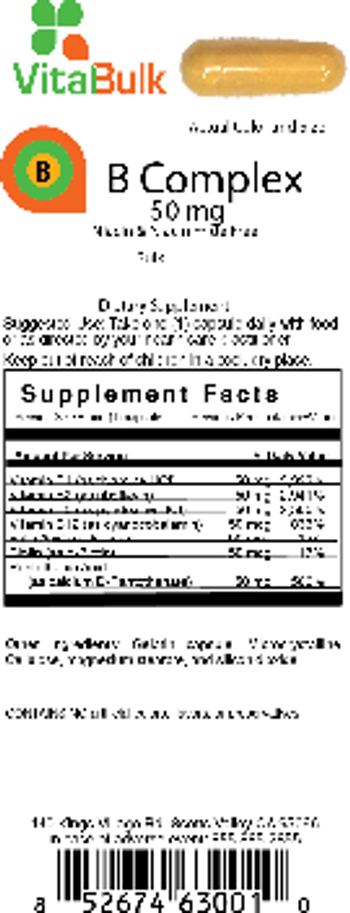 VitalBulk B Complex 50 mg Capsule - supplement