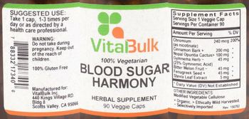 VitalBulk Blood Sugar Harmony - herbal supplement