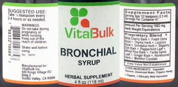VitalBulk Bronchial Syrup - herbal supplement