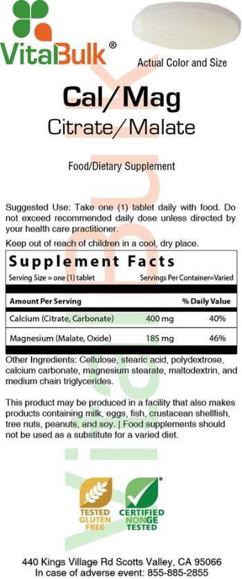 VitalBulk Cal/Mag Citrate/Malate - food supplement