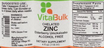 VitalBulk Chelated Zinc - supplement