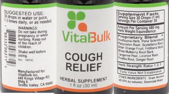 VitalBulk Cough Relief - herbal supplement