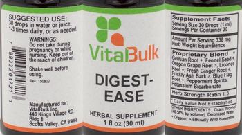 VitalBulk Digest-Ease - herbal supplement