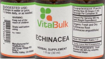 VitalBulk Echinacea - herbal supplement