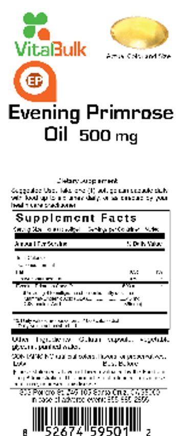 VitalBulk Evening Primrose Oil 500 mg Softgel - supplement