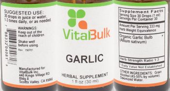 VitalBulk Garlic - herbal supplement