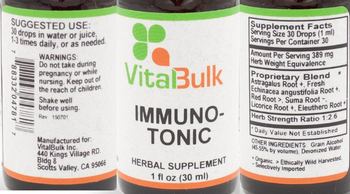 VitalBulk Immuno-Tonic - herbal supplement