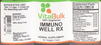 VitalBulk Immuno Well Rx - herbal supplement