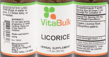 VitalBulk Licorice - herbal supplement