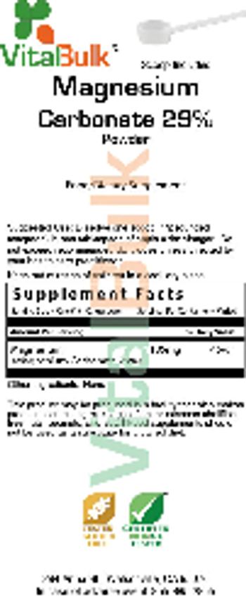 VitalBulk Magnesium Carbonate 29% Powder - food supplement