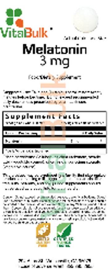 VitalBulk Melatonin 3 mg - food supplement