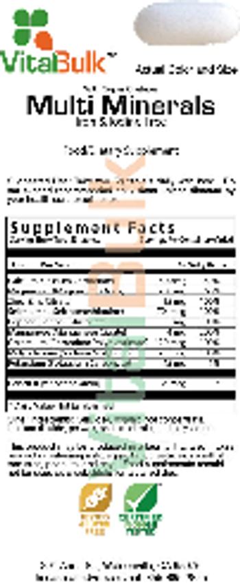VitalBulk Multi Minerals with Super Chelates Iron & Iodine Free - food supplement