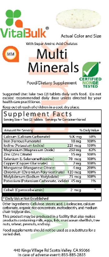 VitalBulk Multi Minerals - food supplement