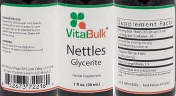 VitalBulk Nettles Glycerite - herbal supplement