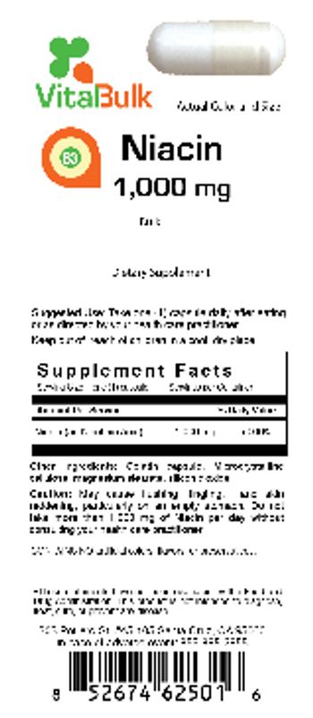 VitalBulk Niacin 1,000 mg Capsule - supplement