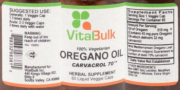 VitalBulk Oregano Oil Carvacrol 70 - herbal supplement