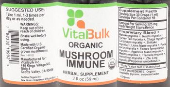 VitalBulk Organic Mushroom Immune - herbal supplement