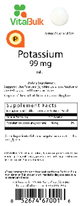 VitalBulk Potassium 99 mg - supplement
