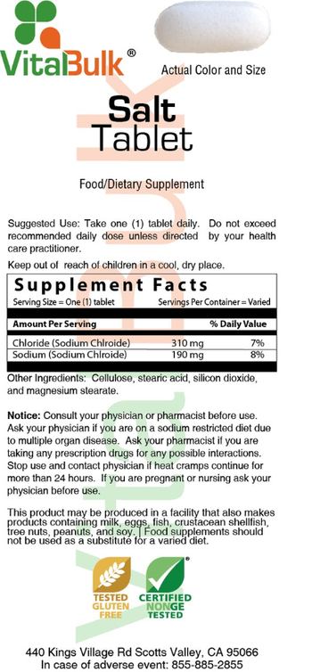 VitalBulk Salt Tablet - food supplement
