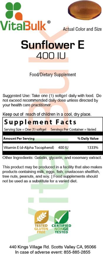 VitalBulk Sunflower E 400 IU - food supplement