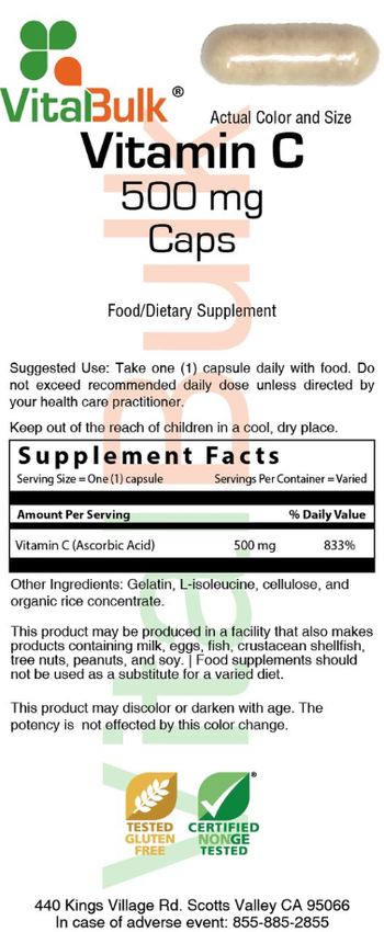 VitalBulk Vitamin C 500 mg Caps - food supplement