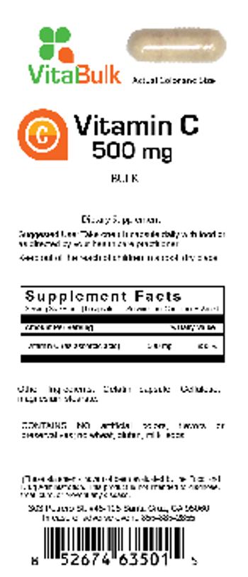 VitalBulk Vitamin C 500 mg Capsule - supplement