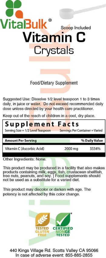 VitalBulk Vitamin C Crystals - food supplement