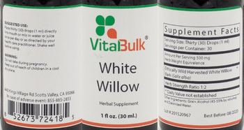 VitalBulk White Willow - herbal supplement