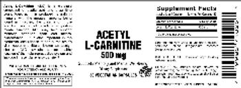 Vitamer Laboratories Acetyl L-Carnitine 500 mg - supplement