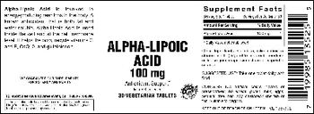 Vitamer Laboratories Alpha-Lipoic Acid 100 mg - support