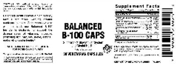 Vitamer Laboratories Balanced B-100 Caps - supplement