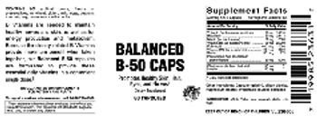 Vitamer Laboratories Balanced B-50 Caps - supplement