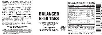 Vitamer Laboratories Balanced B-50 Tabs - supplement