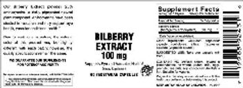 Vitamer Laboratories Bilberry Extract 100 mg - supplement