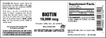 Vitamer Laboratories Biotin 10,000 mcg - supplement