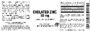 Vitamer Laboratories Chelated Zinc 30 mg - supplement