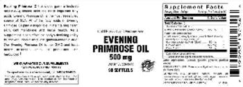 Vitamer Laboratories Evening Primrose Oil 500 mg - supplement