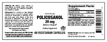 Vitamer Laboratories Extra Strength Policosanol 20 mg - supplement