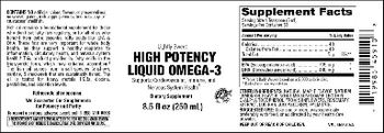 Vitamer Laboratories High Potency Liquid Omega-3 - supplement
