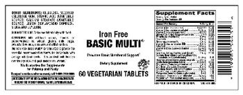 Vitamer Laboratories Iron Free Basic Multi - supplement