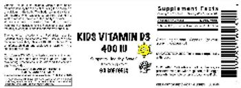 Vitamer Laboratories Kids Vitamin D3 400 IU - these statements have not been evaluated by the food and drug administration this product is not int